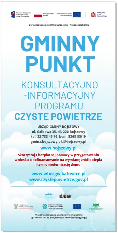 Baner promujący gminny punk konsultacyjny-informacyjny programu