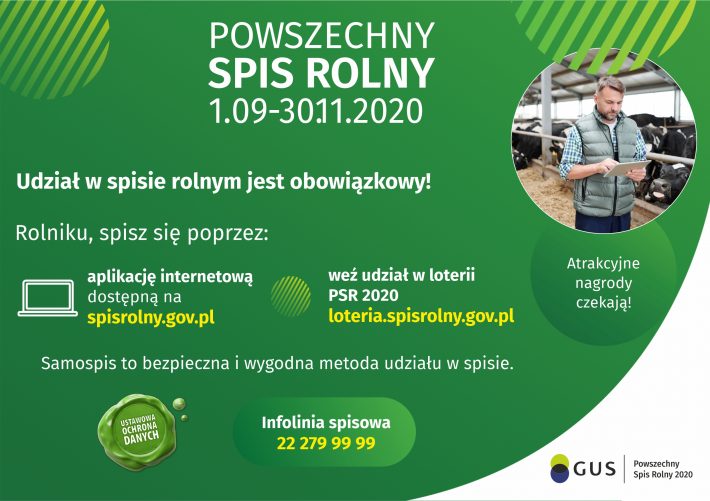 Plakat Promujący Spis Rolny 2020