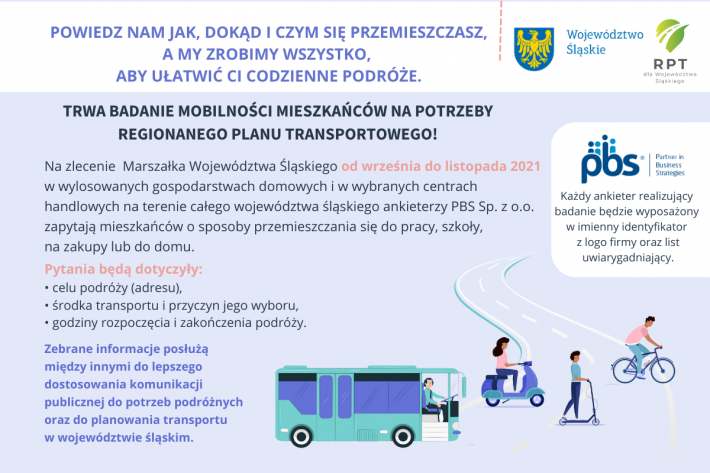 informacja nt. sposobu przemieszczania się - ankieta przeprowadzana na zlecenie Urzędu Marszałkowskiego