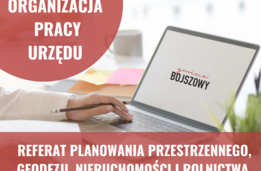 organizacja pracy Referatu Planowania Przestrzennego, Geodezji, Nieruchomości i Rolnictwa