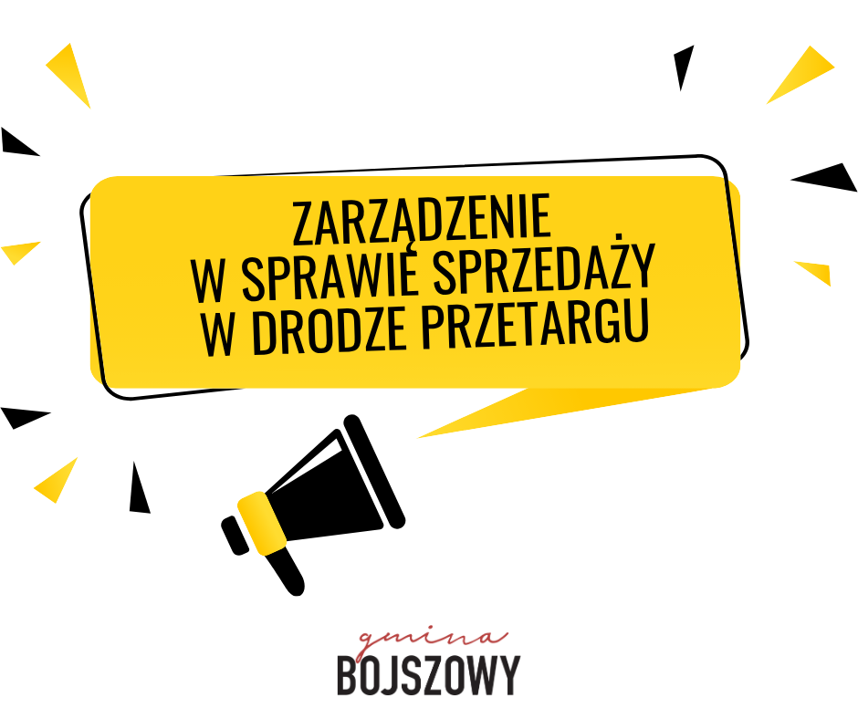 zarządzenie w sprawie sprzedaży w drodze przetargu