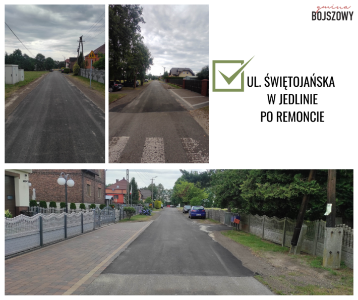zdjęcia ul. Świętojańskiej po dokonaniu modernizacji nawierzchni