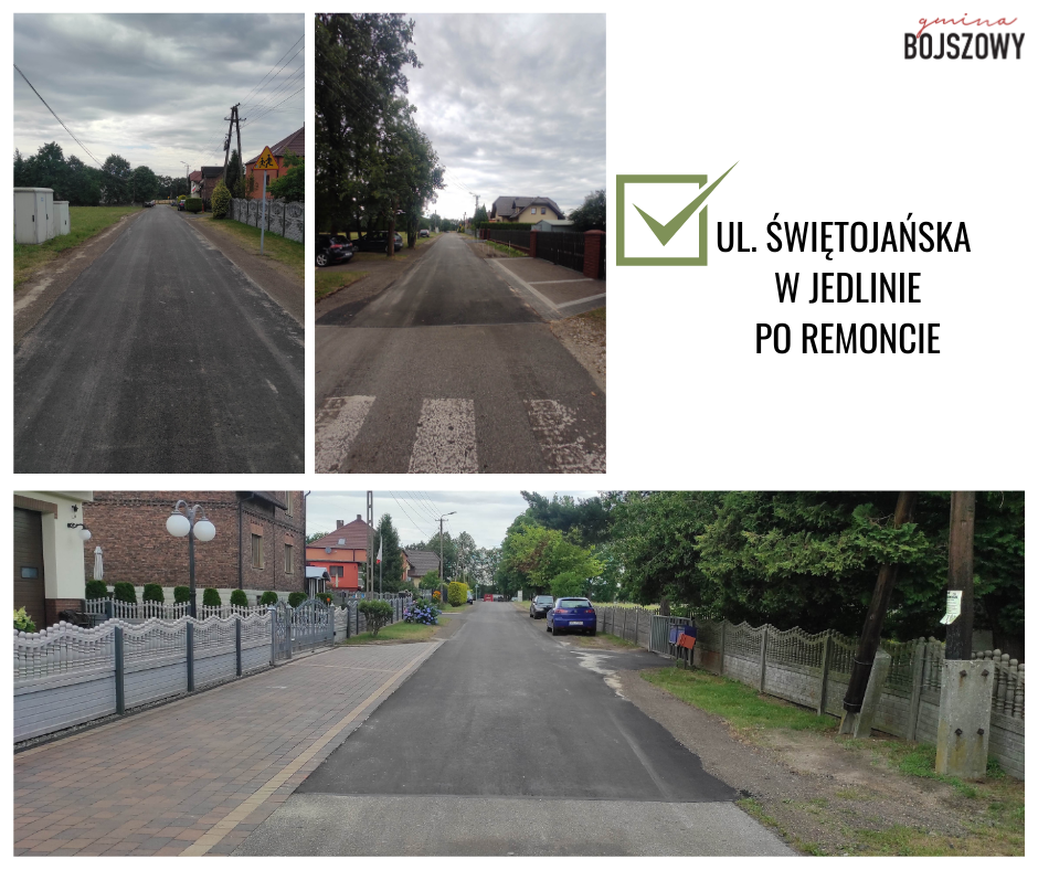 zdjęcia ul. Świętojańskiej po dokonaniu modernizacji nawierzchni